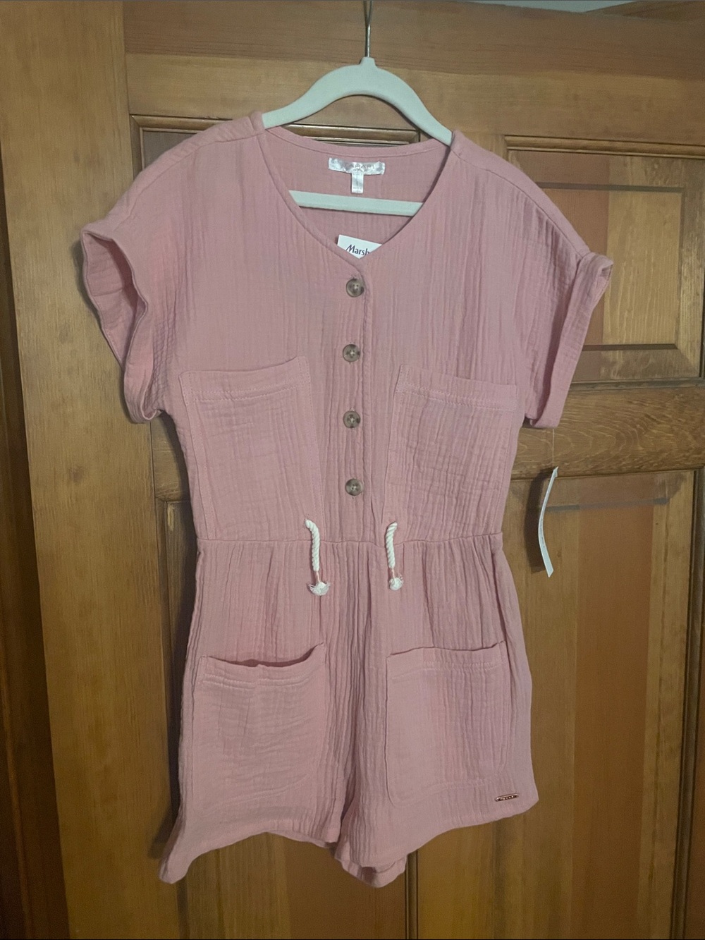 Tahari Girls Pink Short Sleeve Romper